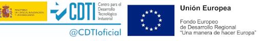 CDTI · Ministerio · Unión Europea FEDER